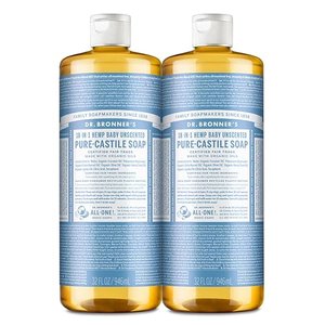 Dr. Bronner Magic Soaps Pure-Kastilien Seife, Baby-Mild, (2er Pack)