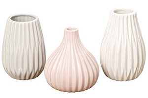 3 x Vase Wilma Steingut Höhe 14 cm