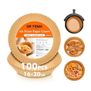 GRIFEMA&#x20;Backpapier&#x20;f&#x00FC;r&#x20;Hei&#x00DF;luftfritteuse,&#x20;Rund,&#x20;100&#x20;St&#x00FC;ck,&#x20;16cm