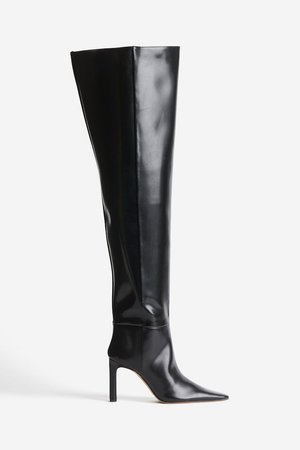 Overknee-Stiefel - Schwarz - Damen