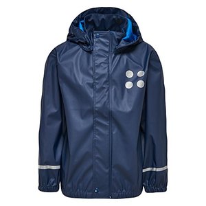 Lego Wear Jungen Regenjacke Lego Jonathan 101-19456, Einfarbig, Gr. 116, Blau (Dark Navy 589)