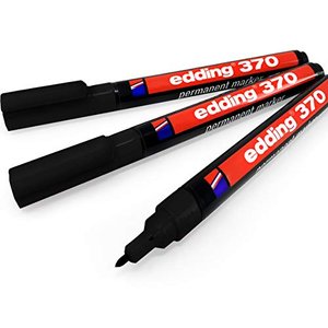 edding, 1 mm Rundspitze schwarz, 3x