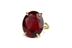 Anemone Ovaler Granat Schmuck Ring