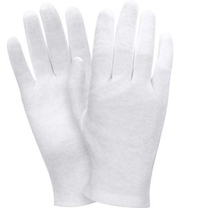 2 Paar Weiße Baumwoll-Handschuhe