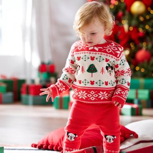 Micky & Minnie-Set aus Strickoberteil & -hose