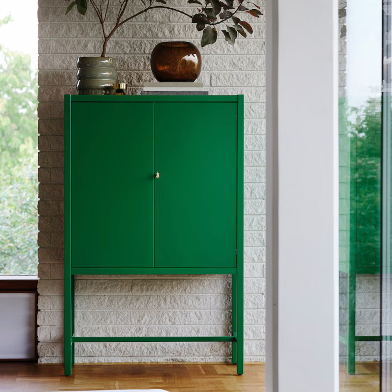 STOCKHOLM 2025 Schrank mit 2 Türen - grün 80x40x126 cm