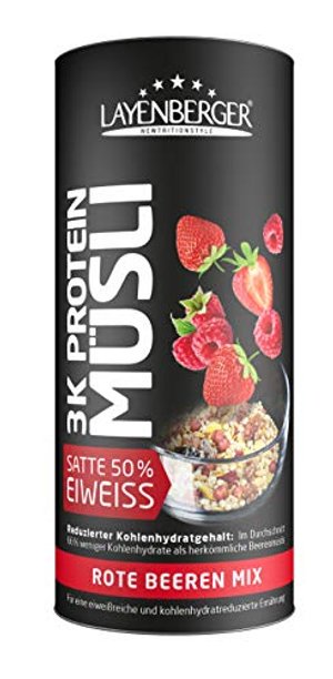 Layenberger 3K Protein Müsli Rote Beeren Mix ohne Zucker