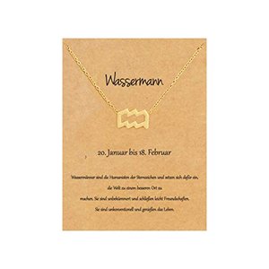 Anmutige Sternzeichen Halskette | Wassermann