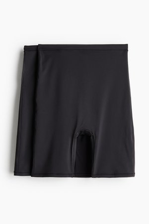 MAMA 2er-Pack Radlershorts - Schwarz - Damen