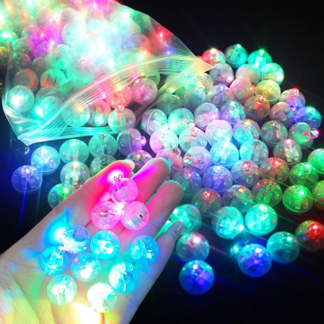 100 LED Ballons