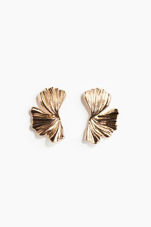Blütenförmige Ohrringe - Gold - Damen