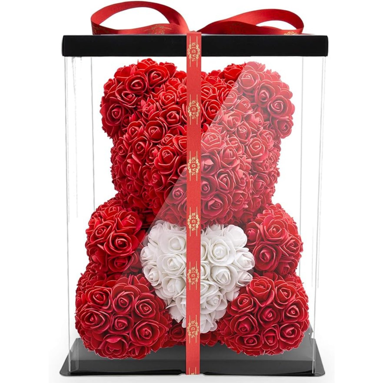 Blumenbär mit Geschenkbox