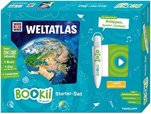 BOOKii Starter-Set WAS IST WAS Weltatlas Hörstift mit Aufnahmefunktion