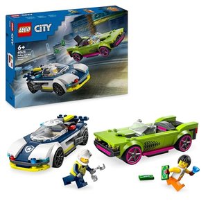 LEGO City Verfolgungsjagd mit Polizeiauto und Muscle Car