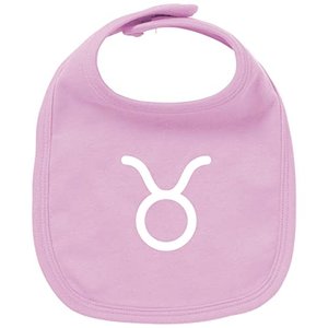 huuraa Baby Lätzchen Stier Sternzeichen Zeichen Unisex Latz Größe Babypink mit Tierkreiszeichen Symb