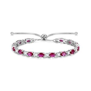 925 Sterling Silber Rubin