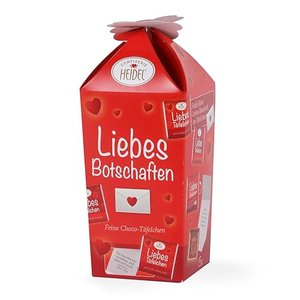 Heidel Liebesbotschaften Vollmilchschokolade Täfelchen 75g