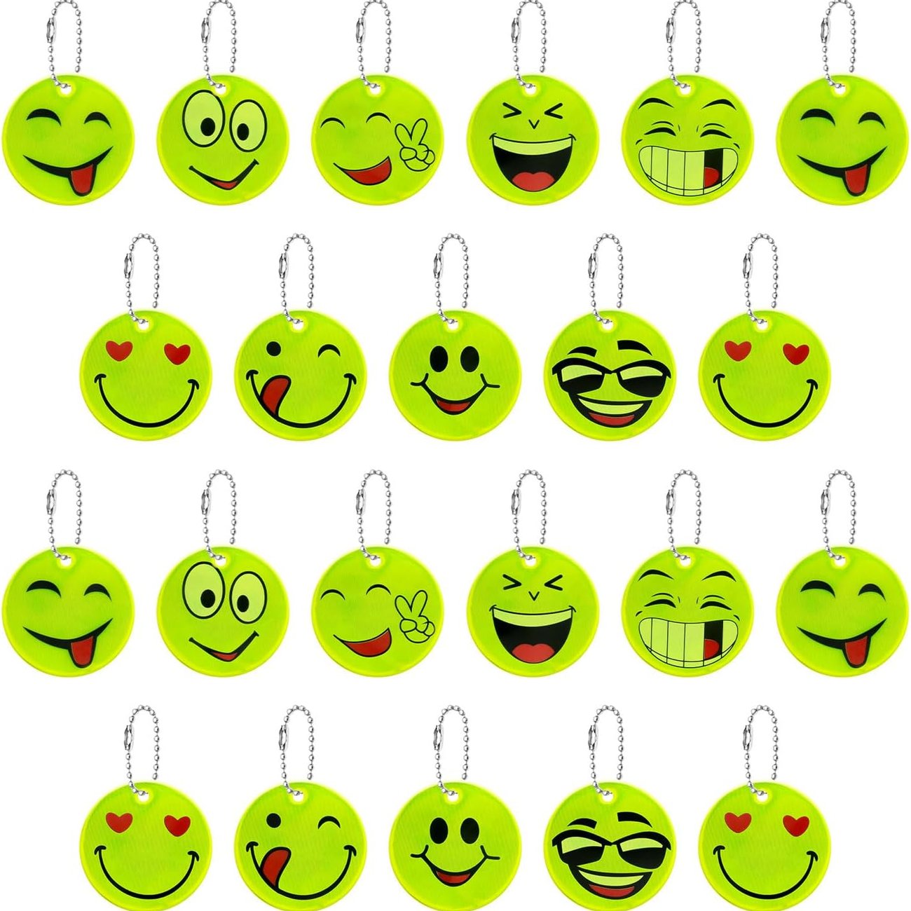 Emojis 22 Stück Reflektoren Kinder