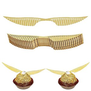 40 Stück Gold-Glitter-Flügel