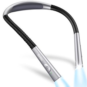 Gritin Leselampe Hals, Buchlampe Bett mit 4 Farben & 5 Helligkeit