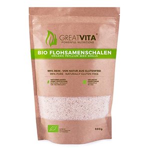 MeaVita Bio Flohsamenschalen, ballaststoffreich, 500 g