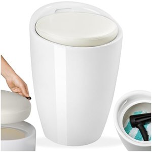 tectake Sitzhocker mit Stauraum und Sitzkissen