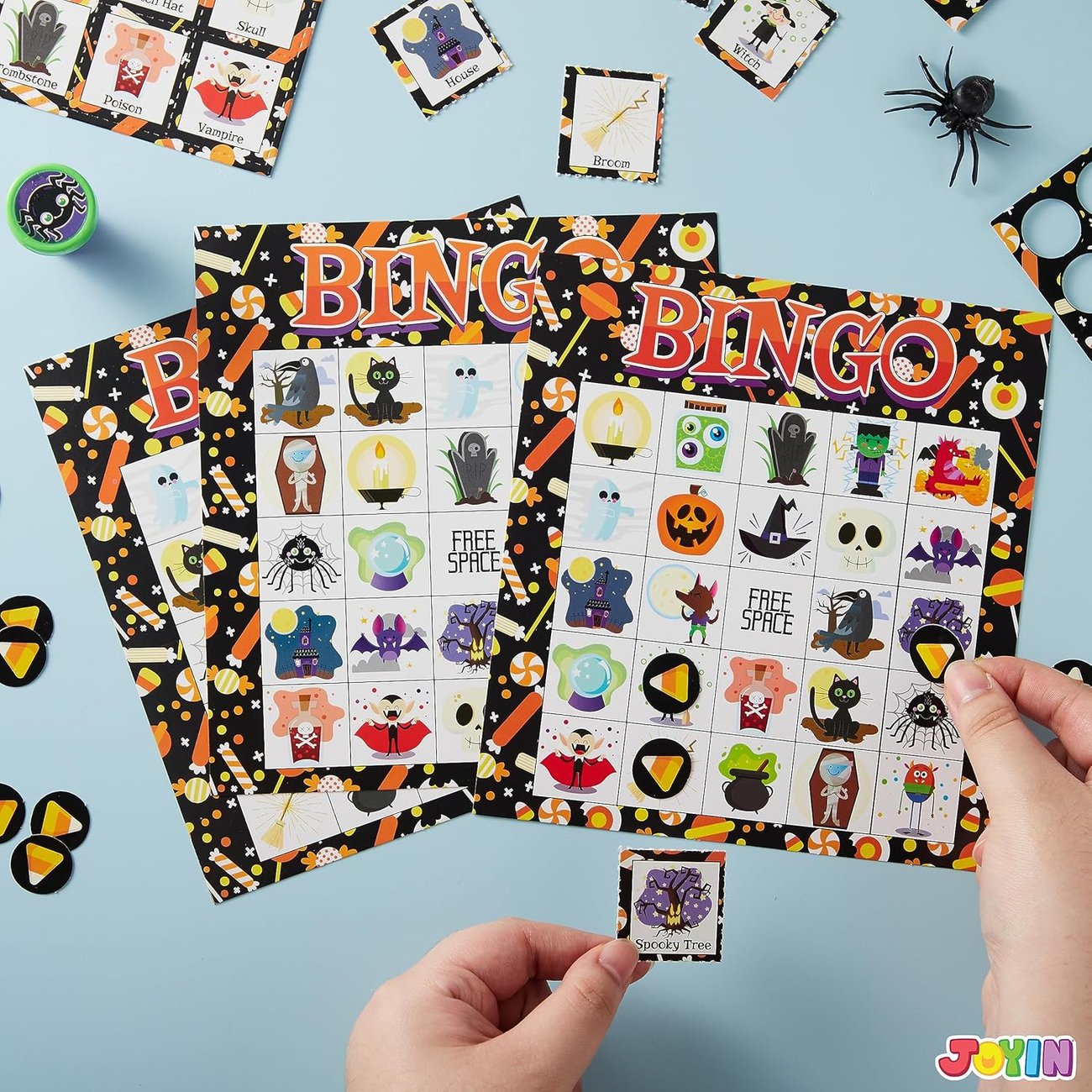 28 Halloween Bingo Spielkarten