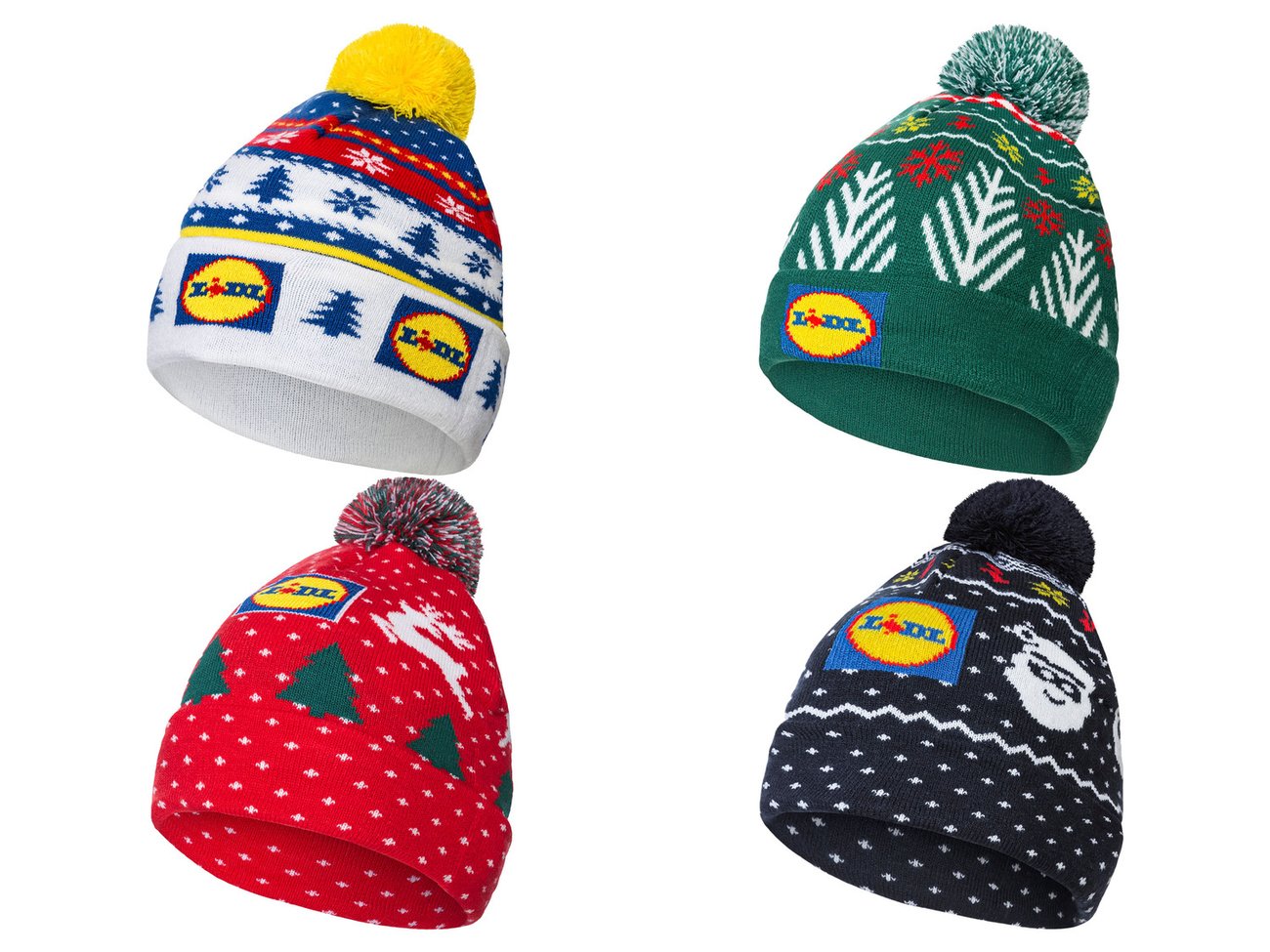 Lidl Weihnachtsmütze mit Bommel