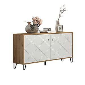 trendteam smart living Sideboard, Eiche/Weiß