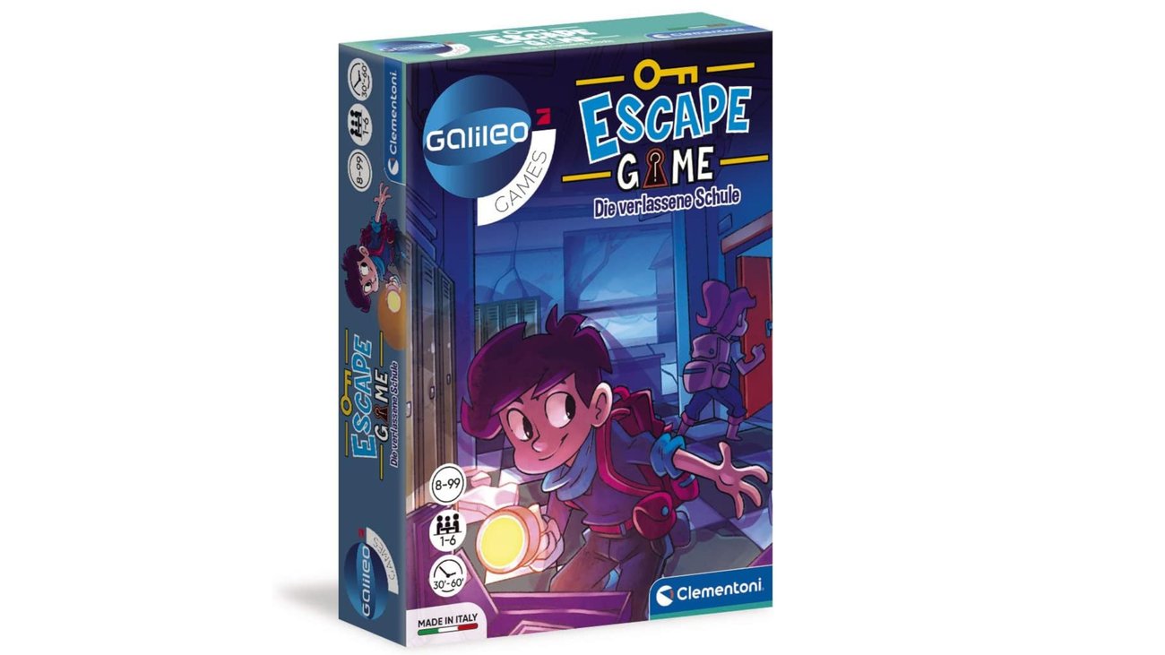 Clementoni&#x20;Escape&#x20;Game&#x20;-&#x20;Die&#x20;verlassene&#x20;Schule&#x20;-&#x20;Gesellschaftsspiel&#x20;zum&#x20;Knobeln&#x20;&amp;&#x20;R&#x00E4;tseln