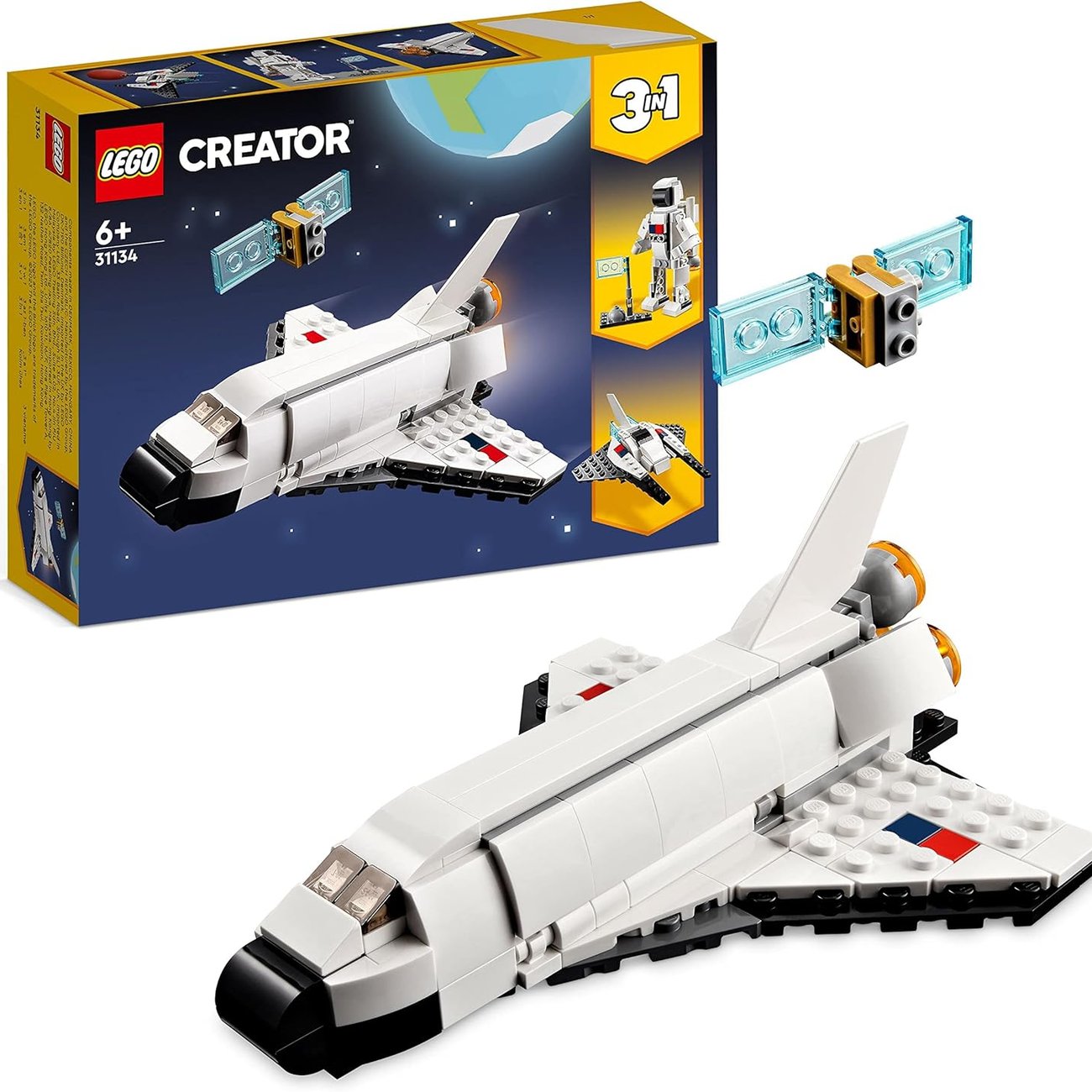 LEGO Creator 3in1 Spielzeug Spaceshuttle, Astronauten und Raumschiff