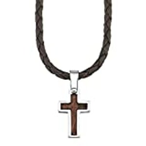 s.Oliver Kette mit Anhänger für Jungs, Edelstahl, Kreuz