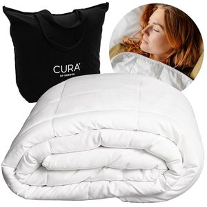 CURA Pearl Classic Gewichtsdecke 150x210 9kg - Anti Stress Therapiedecke - Schwere Decke für tiefen