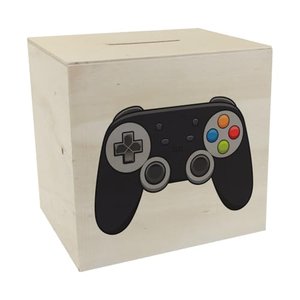 Videospiel-Controller Spardose aus Holz