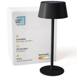 Lightbox LED Außen Tischlampe
