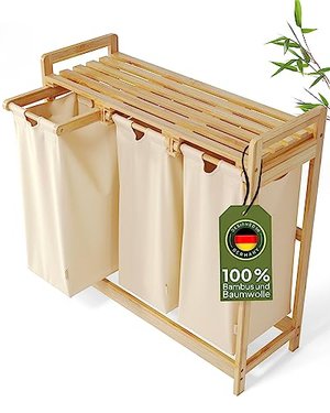 AMBIAVO Wäschesammler Beige