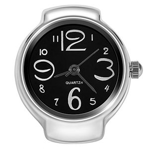Dilwe Ringuhr, Ring Uhr Finger 8 Farben Modisch Armbanduhr, für Damen und Herren, Quarz, runder Fing