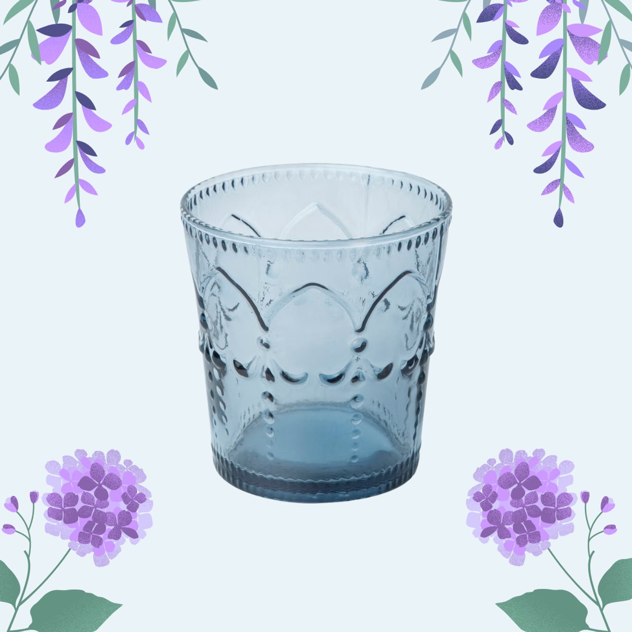 GOKVÄLLÅ Teelichthalter - blau 8 cm