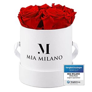 Mia Milano Rosenbox mit 4 haltbaren Infinity Rosen 