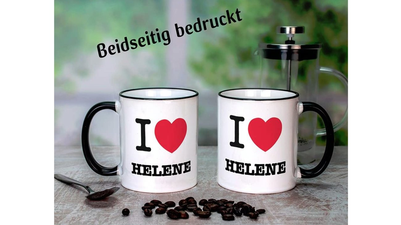 Tasse mit Spruch: I Love Helene