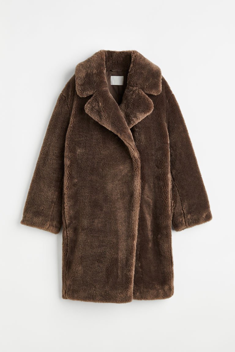 Fluffy coat - Beige - Damen