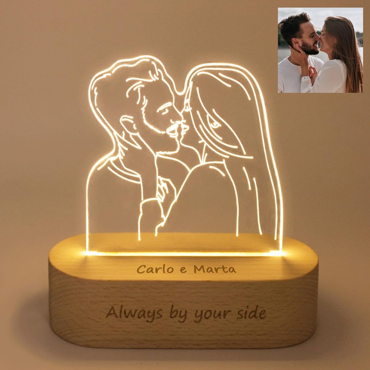 Personalisierte Lampe mit Foto