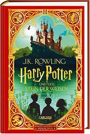 Harry Potter und der Stein der Weisen mit Goldprägung und zauberhaften Papierkunst-Elementen zum Aus