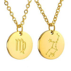 AFSTALR Sternzeichen Kette Jungfrau Gold 