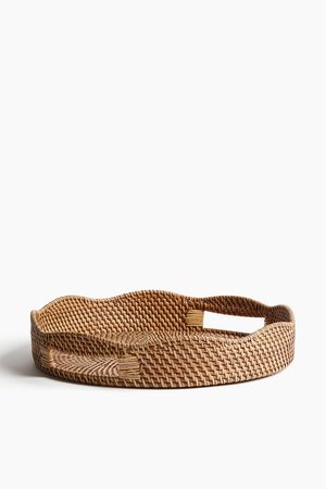 Tablett aus Rattan