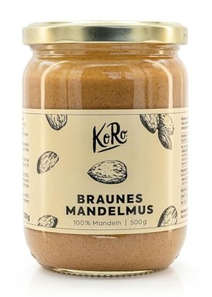 KoRo - Mandelmus Braun 500 g - 100 % Mandeln ohne Zucker und Salz 