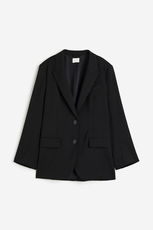 Oversized Blazer - Schwarz - Damen