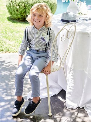 Vertbaudet Festliche Jungen Chinohose in blau