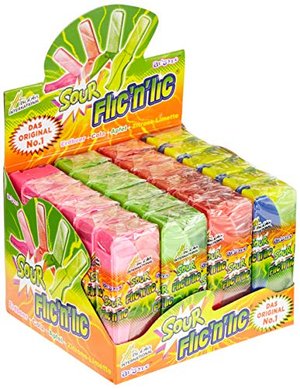 Flic N Lic Toggo Lutscher Sour, 4 versch. saure Geschmackssorten, 24-er Pack (24 x 14 g)