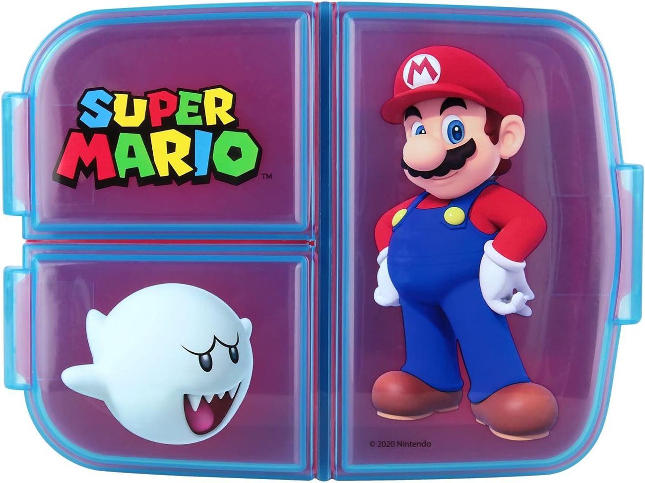 p:os Super Mario Brotdose für Kinder mit 3 Fächern